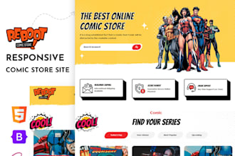 build comic website, nfsw website, webcomic website art website store