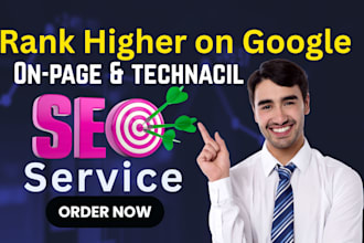 on page technical SEO service for wordpress wix shopify and squarespace websites
