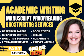 do academic ghostwriting manuscript proofreading formatting ai content rewrite