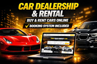 create car dealership and car rental website with booking system