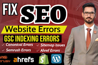 fix broken links, canonical, sitemap, semrush, ahref, search console errors