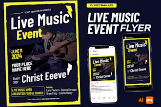 design, club, instagram, church, event or party flyer
