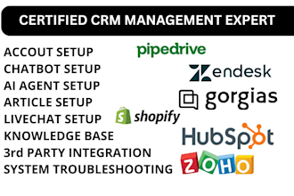 setup freshdesk gorgias zendesk shopify hubspot CRM pipedrive commslayer ai chat