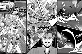 draw comic strip comic book illustration comic book artist anime manga comic art