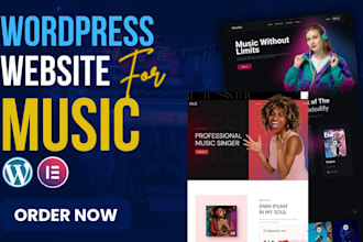 design music website dj website artist website band website