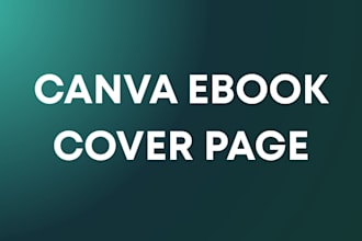design ebook cover page with canva