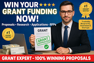 grant proposal writing, grant research, grant application, business grant, rpf