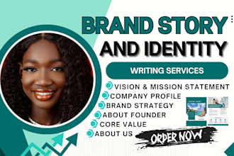 write brand story, mission, vision statement biography about us company profile