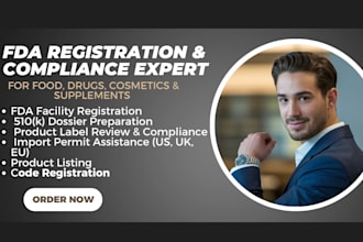 fda registration fda compliance 510k dossier product label import permit