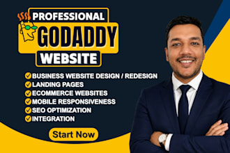 design or redesign professional godaddy website for business