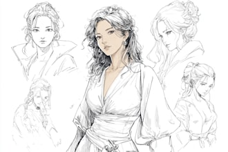 sketch any person, character or animal