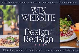 design or redesign a wix restaurant website with online ordering and wix seo