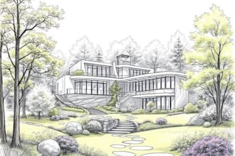 do professional landscape and architectural sketches