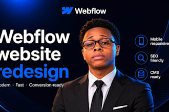 design and redesign modern webflow website