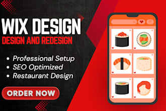 create and update a restaurant using wix that allow online ordering and wix SEO