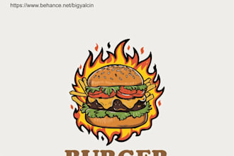 design restaurant, pizza, bbq, burger, drink, catering,food logo