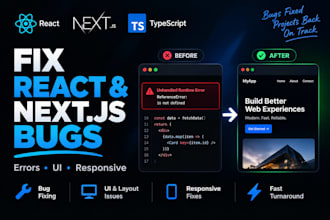 fix react nextjs javascript and typescript bugs