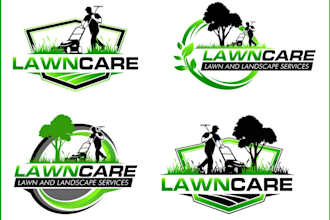 do landscape, trimming, agriculture and lawn care logo