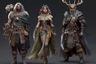 design fantasy, dnd character art and illustration