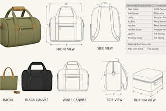design hand bag tech pack backpack design purse bag tech pack tote bag designer