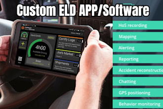 develop eld app, fleet management app, gps tracking app, commercial trucking app