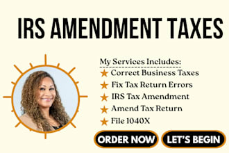 amend tax return, file irs amendment form, and fix business tax filing errors