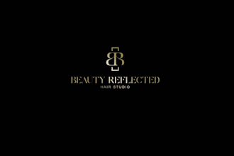 design modern elegant sense balance hair salon logo