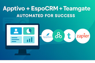optimize apptivo CRM, customize espocrm automate teamgate ai via zapier