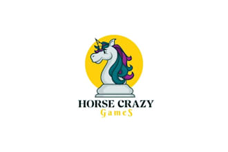 make horse riding board game company logo
