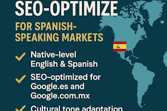 translate and SEO optimize for spanish speaking markets