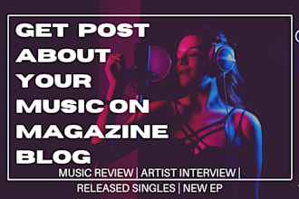 write and publish about your music in a magazine blog