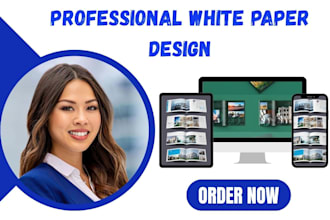 design professional white paper crypto, brochure white paper design presentation