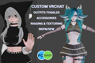 custom vrchat avatar amor weapon helmet 3d model vr toggles clothing accessories