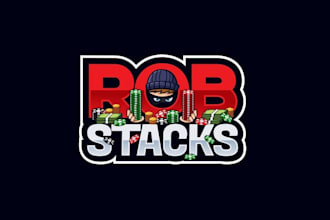 design artwork amazing poker player logo