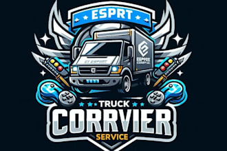 create high quality esport truck courier service logo