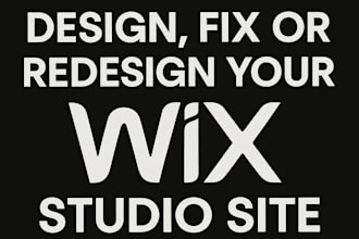 design, fix or redesign your wix studio site