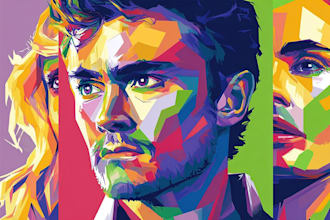 make an unique wpap pop art style
