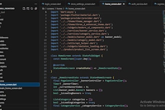 build complete ecommerce app using flutter and nodejs