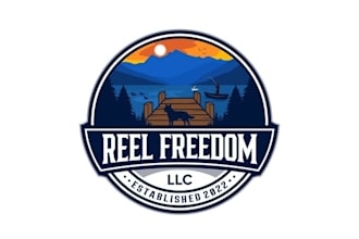 design professional traditional reel freedom logo