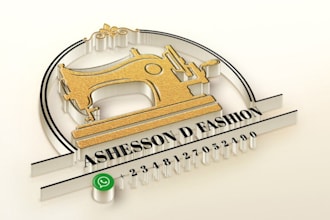 custom tailor logo design sewing, fashion, boutique and tailoring branding