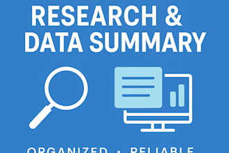 do internet research and summarize data