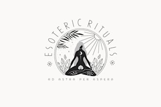 do custom sacred geometry, mystical, yoga, holistic, spiritual logo design