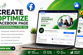 create facebook page professionally and optimize for you