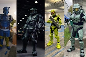 sculpt, 3d print and paint 3d armor cosplay model 3d mask 3d helmet design