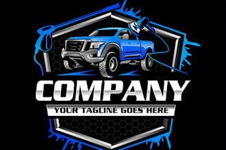 design auto detailing automotive mobile detailing auto repair car wash logo