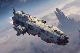 make a sci fi spaceship art