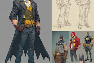 draw superhero cartoon character comic and dc marvel comic