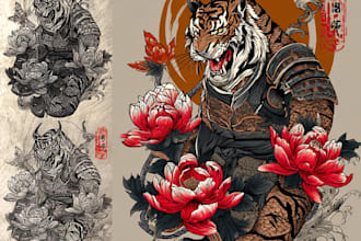 create japanese or oriental tattoo design for you