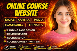 build kajabi seo podia thinkific teacheable katra course online website upload