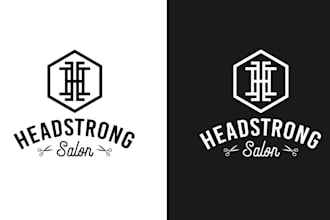 do custom barber, barbershop, spa and beauty salon logo